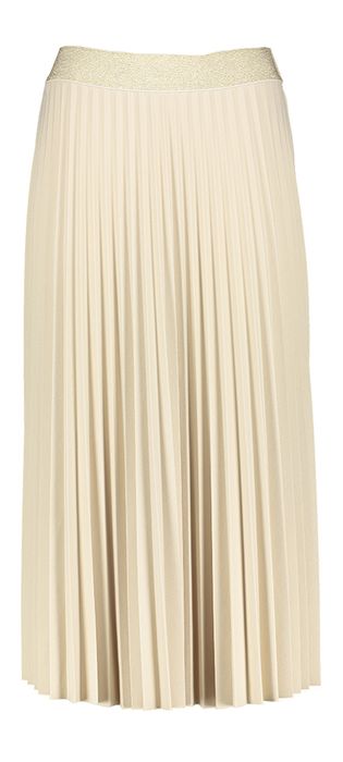 Ecru plooirok met elastiek Signe Nature