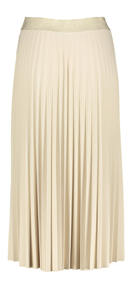 Ecru plooirok met elastiek Signe Nature