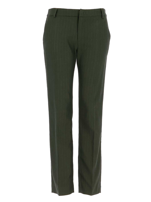 Kaki gestreepte broek Signe Nature