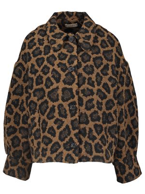Bruine jas in dierenprint Signe Nature