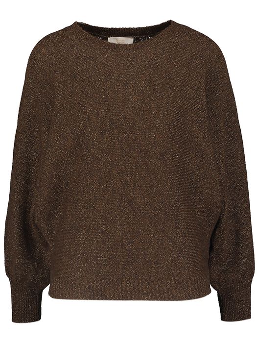 Bruine pull met glitterdraad Signe Nature
