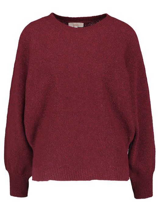 Bordeax pull met glitterdraad Signe Nature