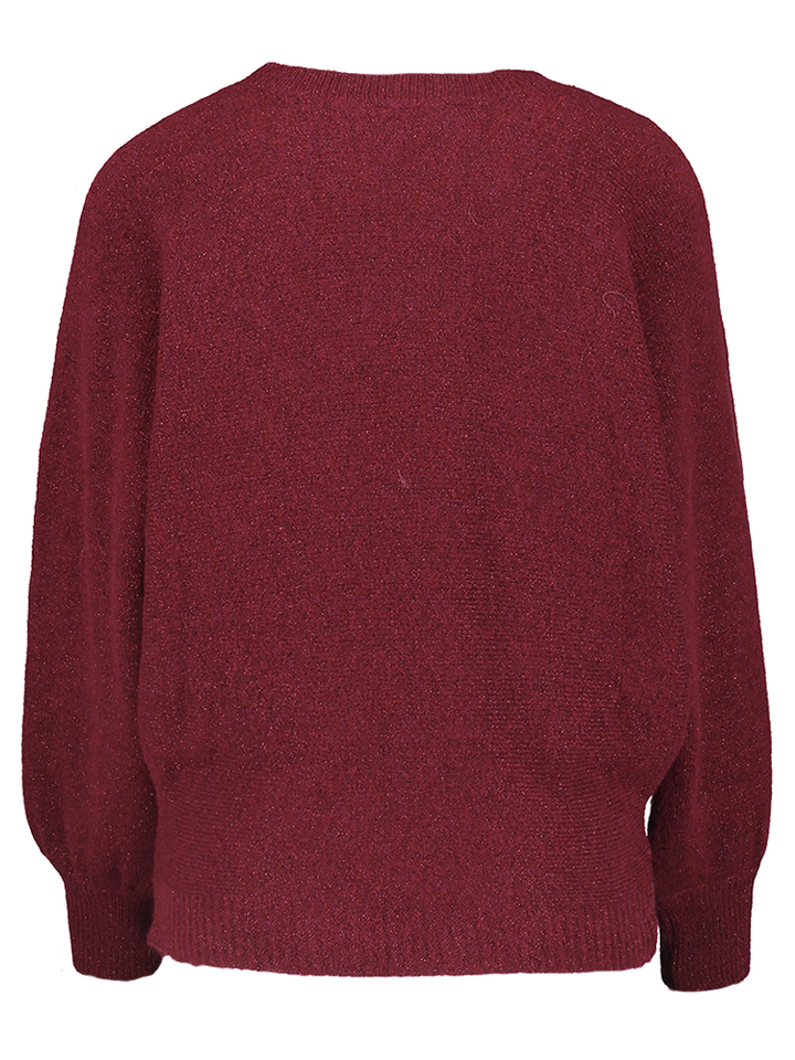 Bordeax pull met glitterdraad Signe Nature