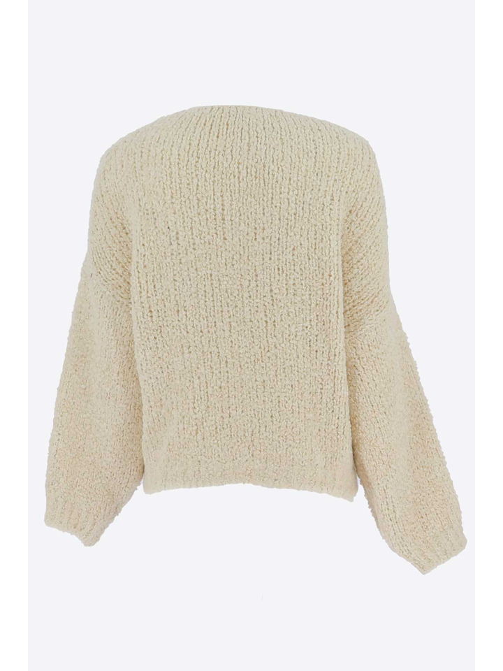 Beige pull met de letters Queen op de voorkant Signe Nature 