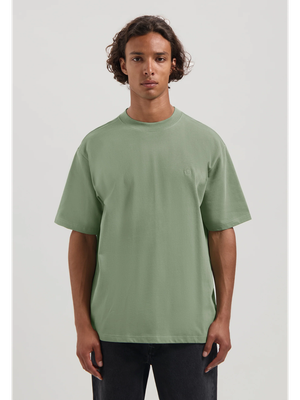 Groene katoenen t-shirt met merklogo Dstrezzed