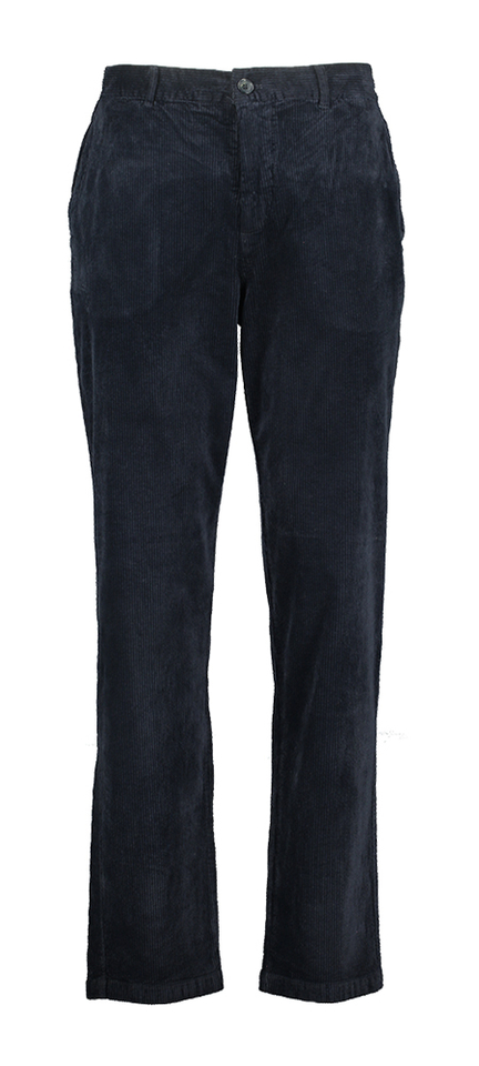 Donkerblauwe ribfluwelen broek Dtrezzed 