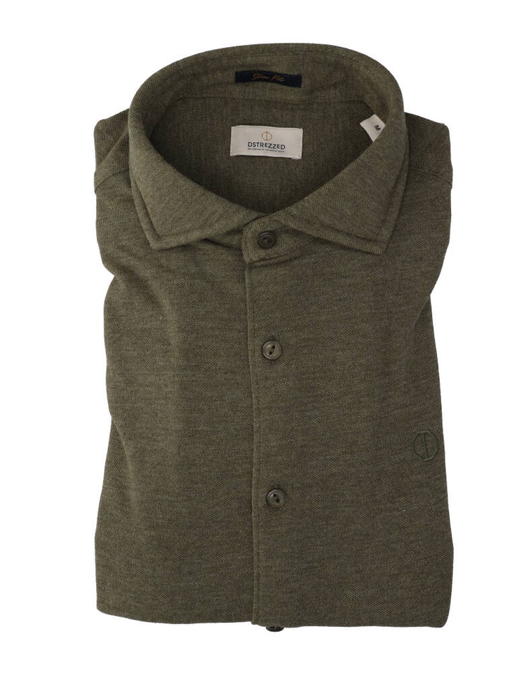 Groen katoenen hemd (regular fit) met lange mouwen Dstrezzed