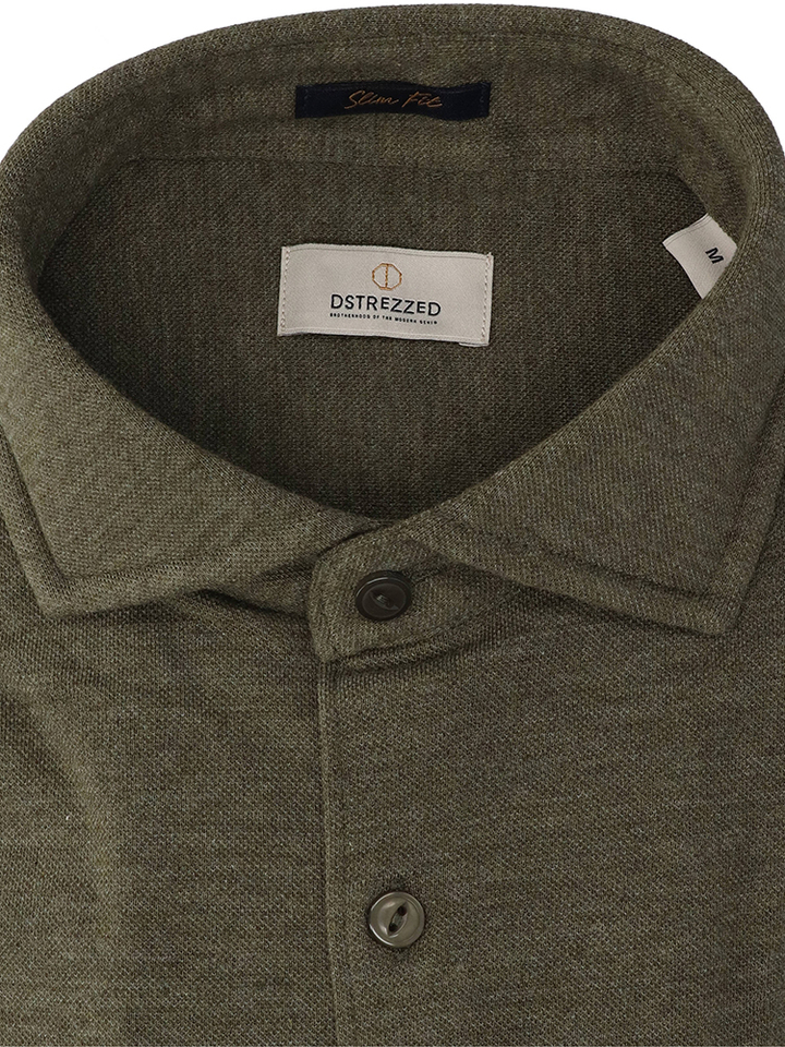 Groen katoenen hemd (regular fit) met lange mouwen Dstrezzed