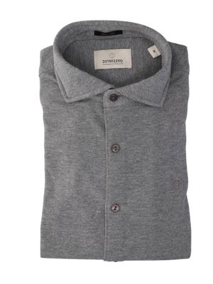 Grijs katoenen hemd (regular fit) met lange mouwen Dstrezzed