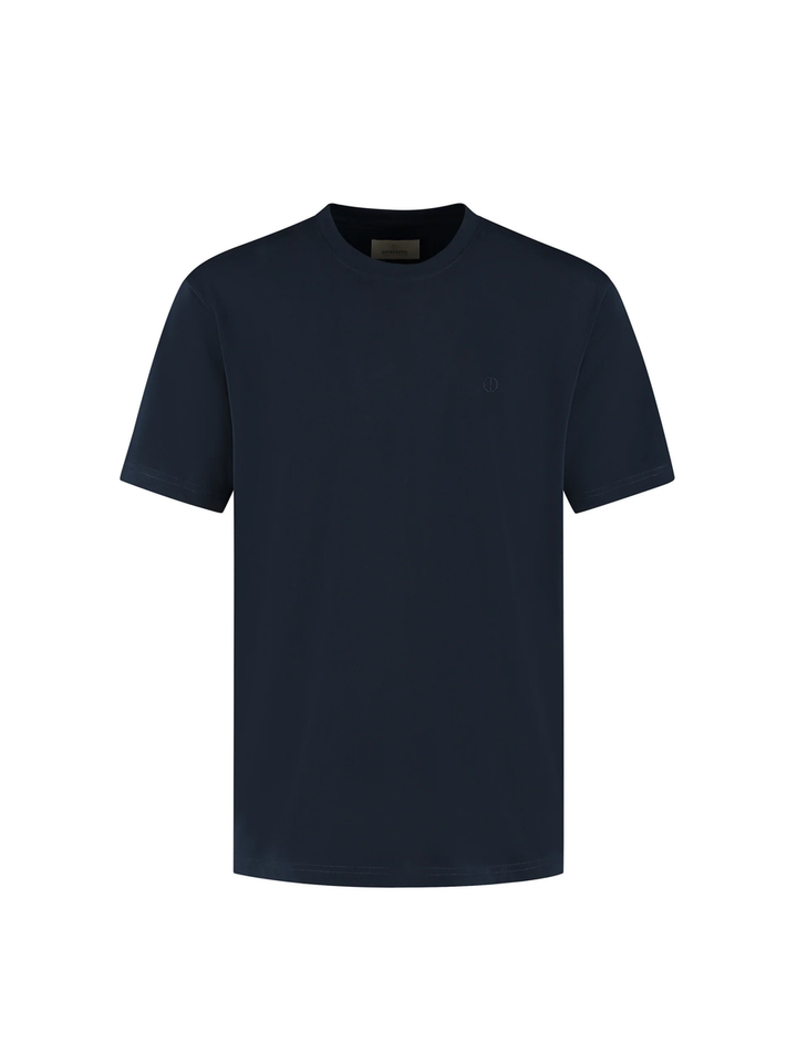 Blauwe katoenen t-shirt met merklogo Dstrezzed
