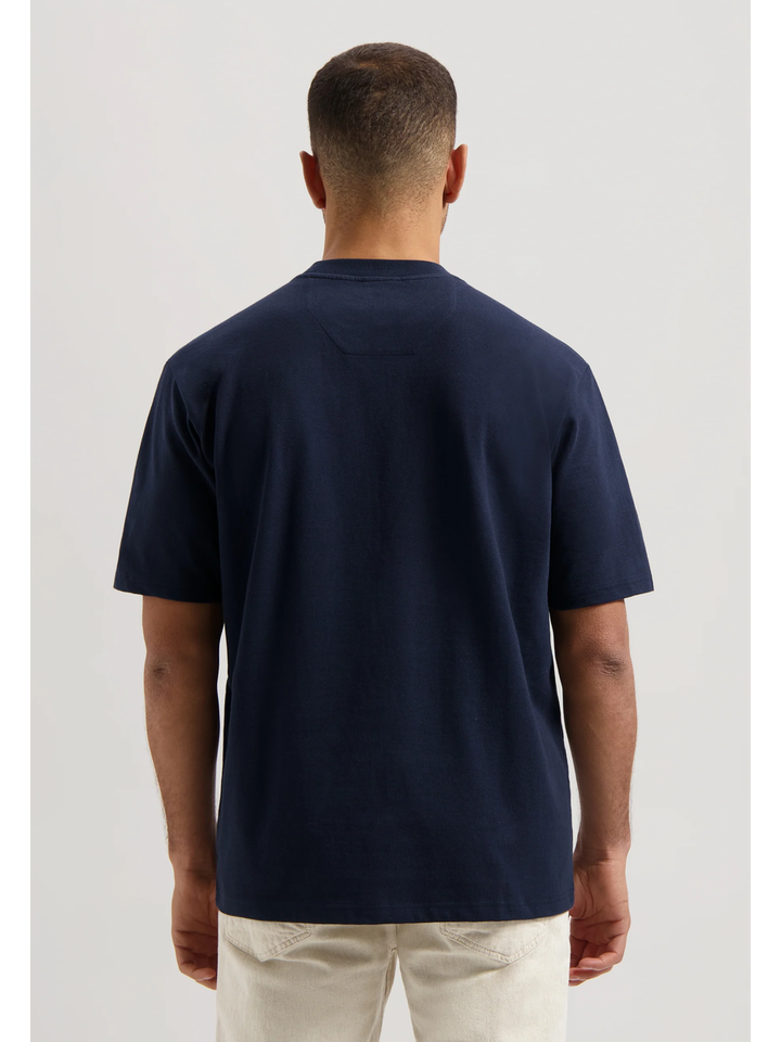 Blauwe katoenen t-shirt met merklogo Dstrezzed