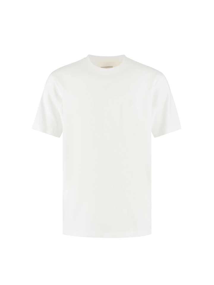 Witte katoenen t-shirt met merklogo Dstrezzed
