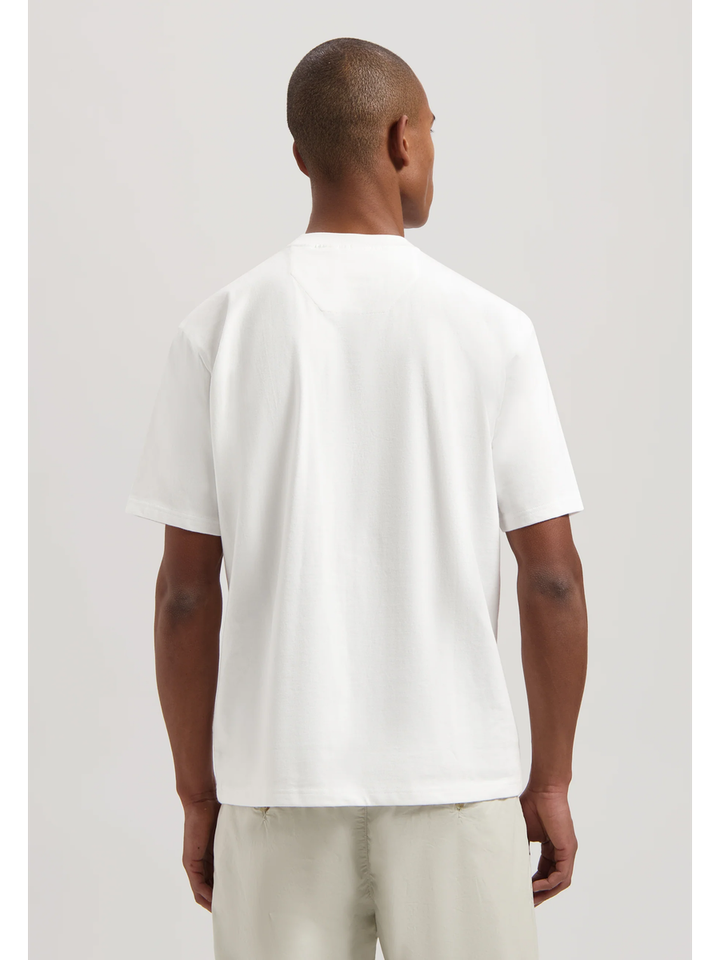 Witte katoenen t-shirt met merklogo Dstrezzed