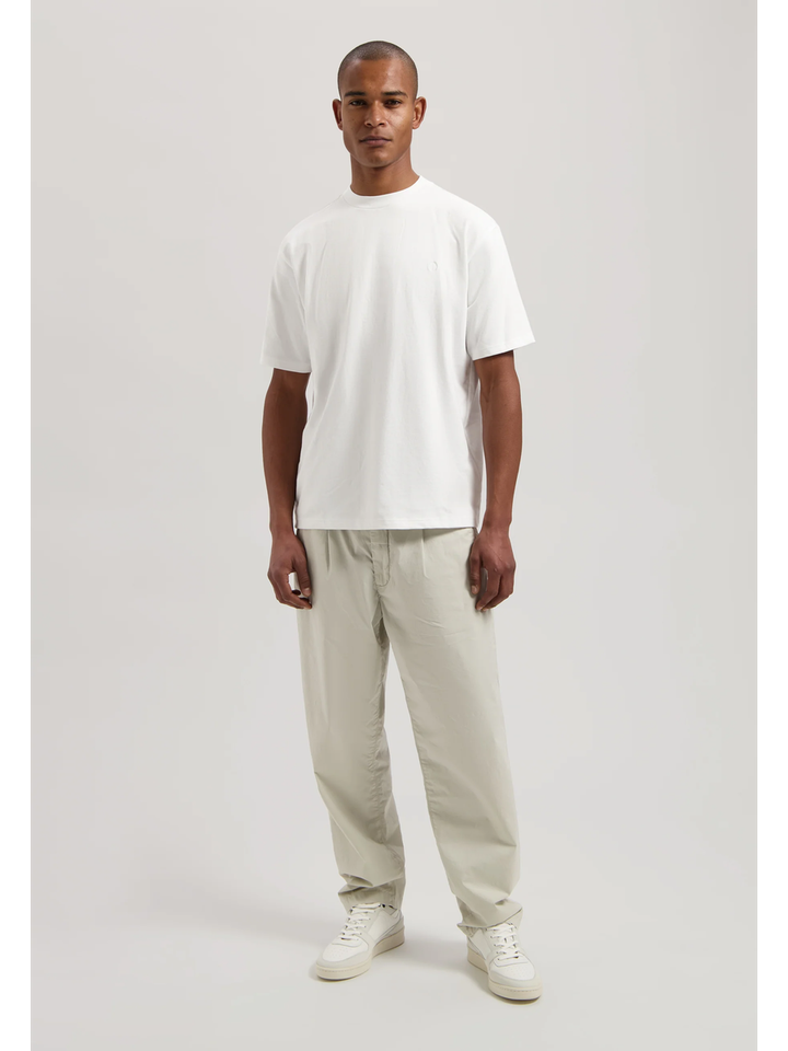 Witte katoenen t-shirt met merklogo Dstrezzed