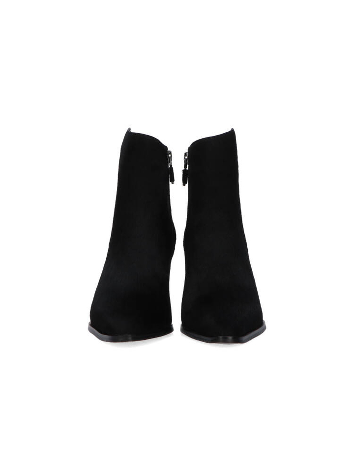 Zwarte enkellaars pimp met trechterhak Lola Cruz