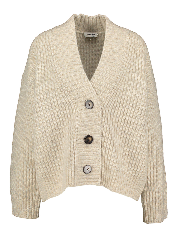 Beige cardigan met knopen Zenggi 