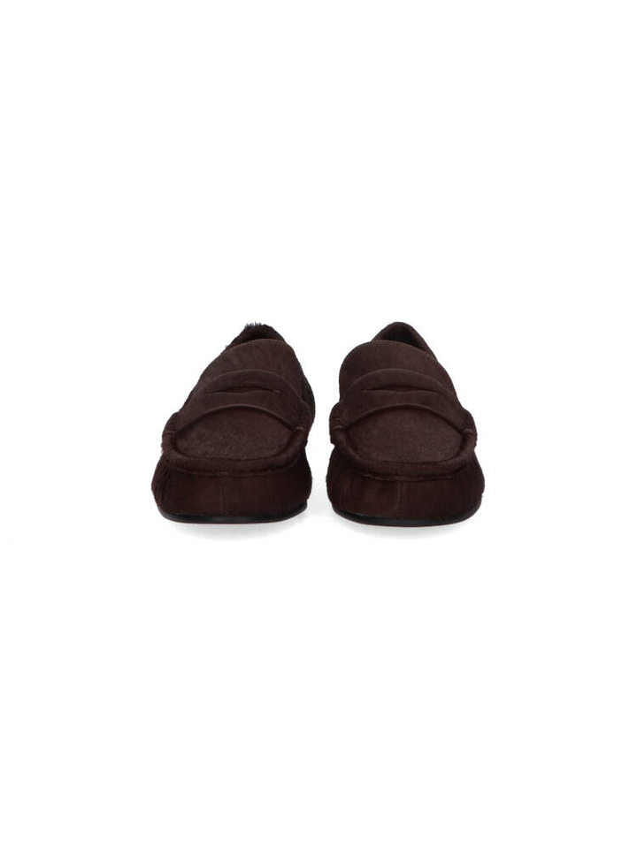 Donkerbruine moccasins in faux fur Bibi Lou