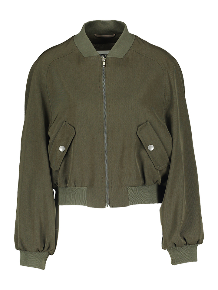 Donkergroene vest met ritssluiting Marham Drykorn