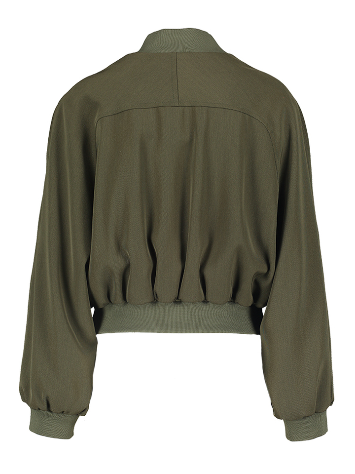 Donkergroene vest met ritssluiting Marham Drykorn