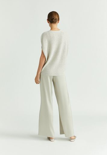 Taupe glanzende broek Paina Xandres