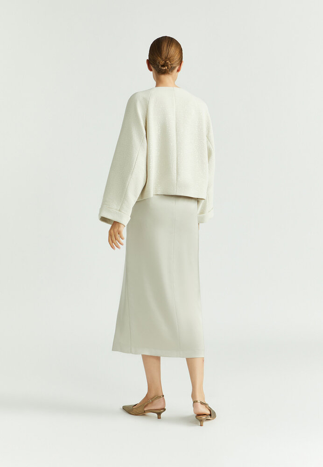 Ecru geklede vest met pailetten Boba Xandres