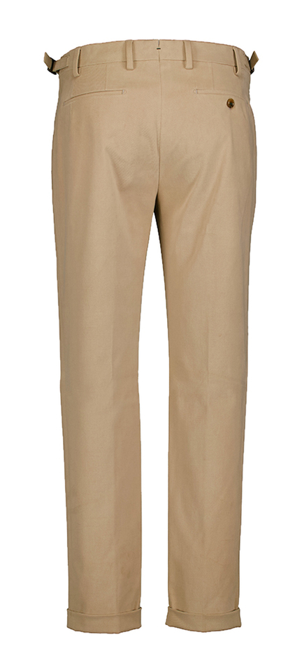 Beige zachte geklede lange broek Retrolong Berwich