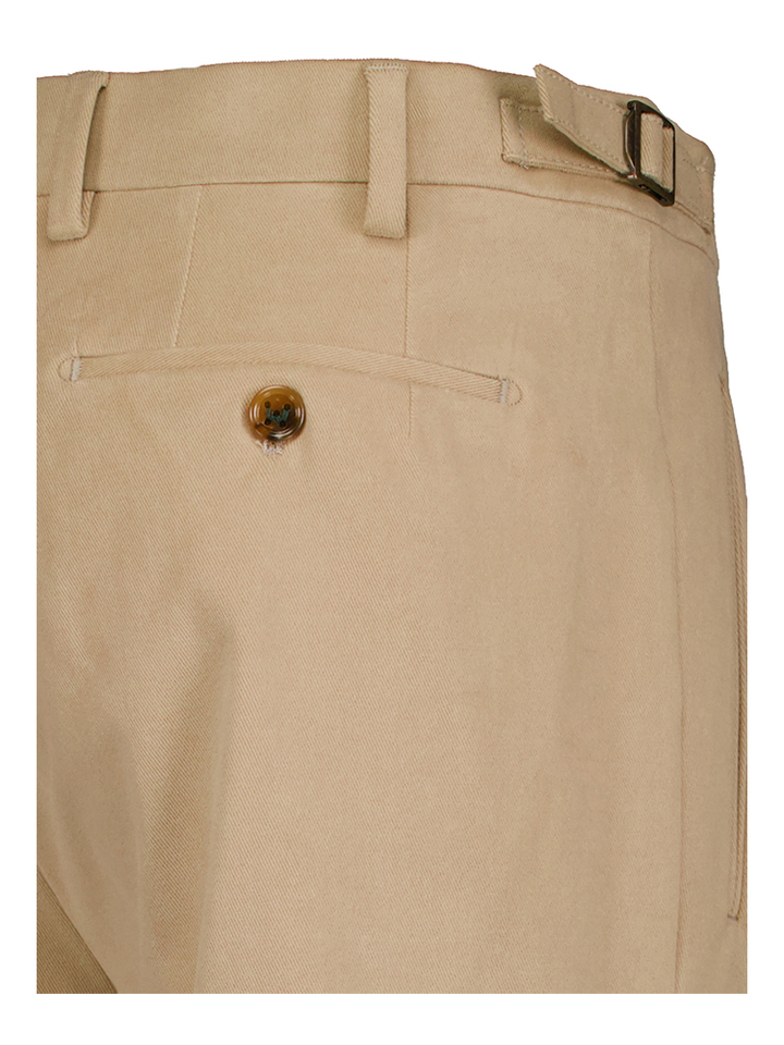 Beige zachte geklede lange broek Retrolong Berwich