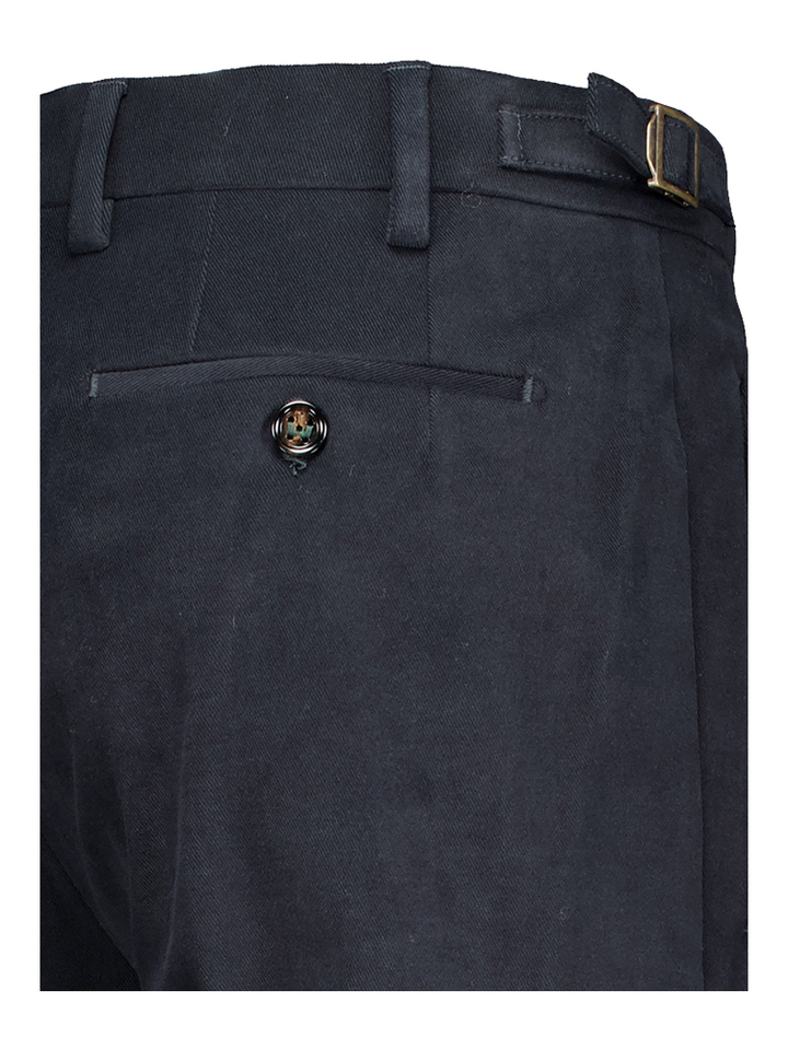 Blauwe zachte geklede lange broek Retrolong Berwich
