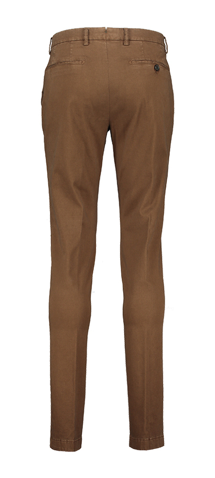 Donkerbruine geklede broek Morello Berwich