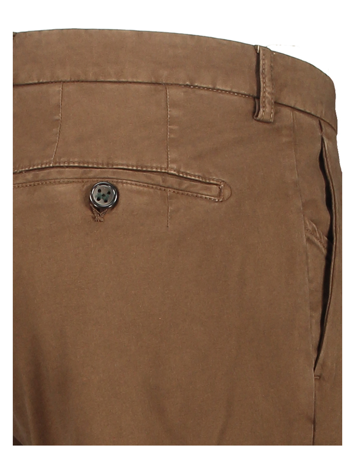 Donkerbruine geklede broek Morello Berwich