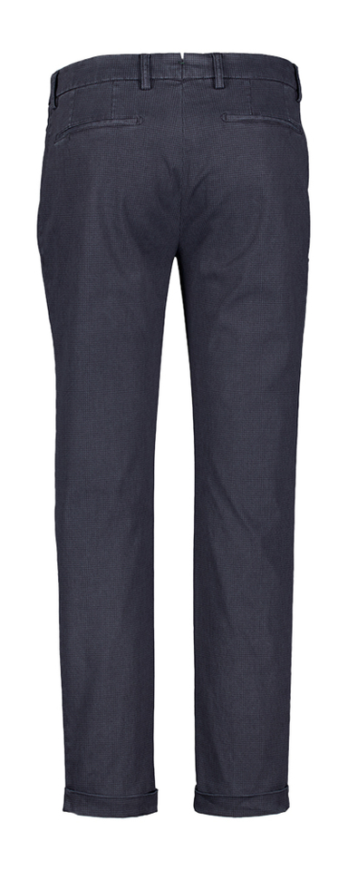 Blauwe geruite print Retrolong broek Berwich 