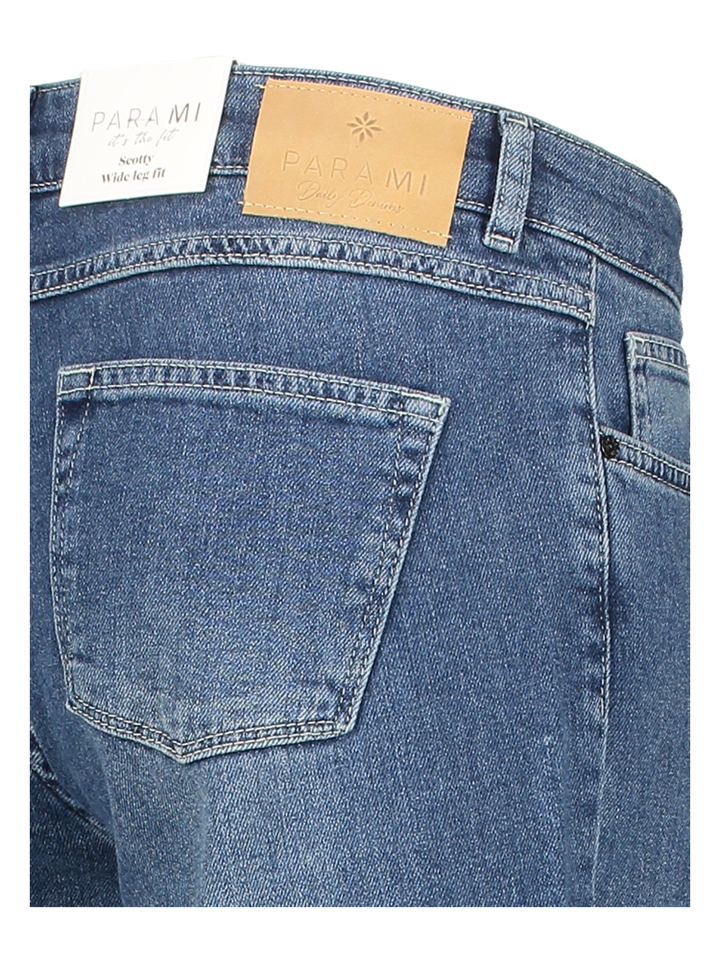 Blauwe wide leg jeans met hoge taille Scott Para Mi