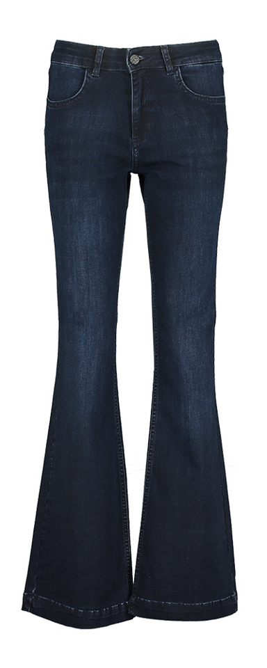 Donkerblauwe flare fit jeans Jade Daily Denim Para Mi