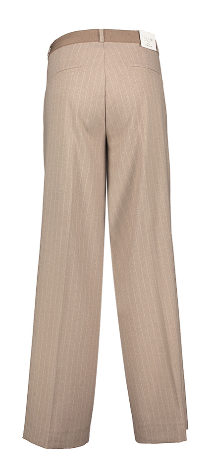 Beige broek met fijne streep Cloe City