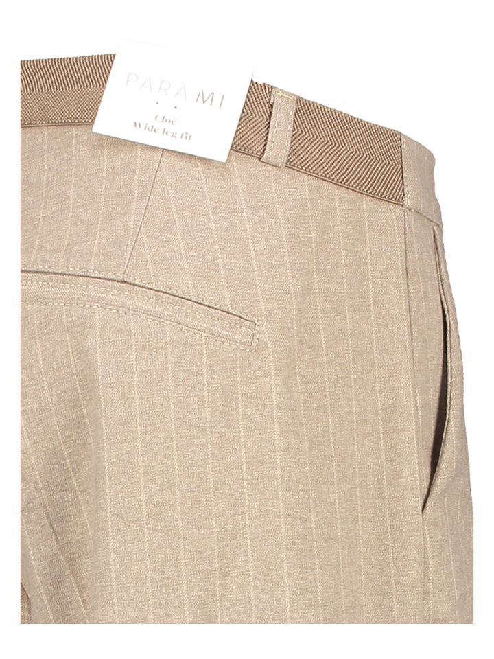 Beige broek met fijne streep Cloe City