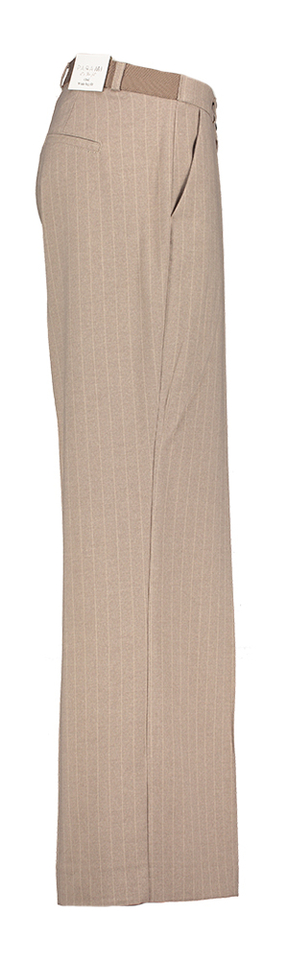 Beige broek met fijne streep Cloe City