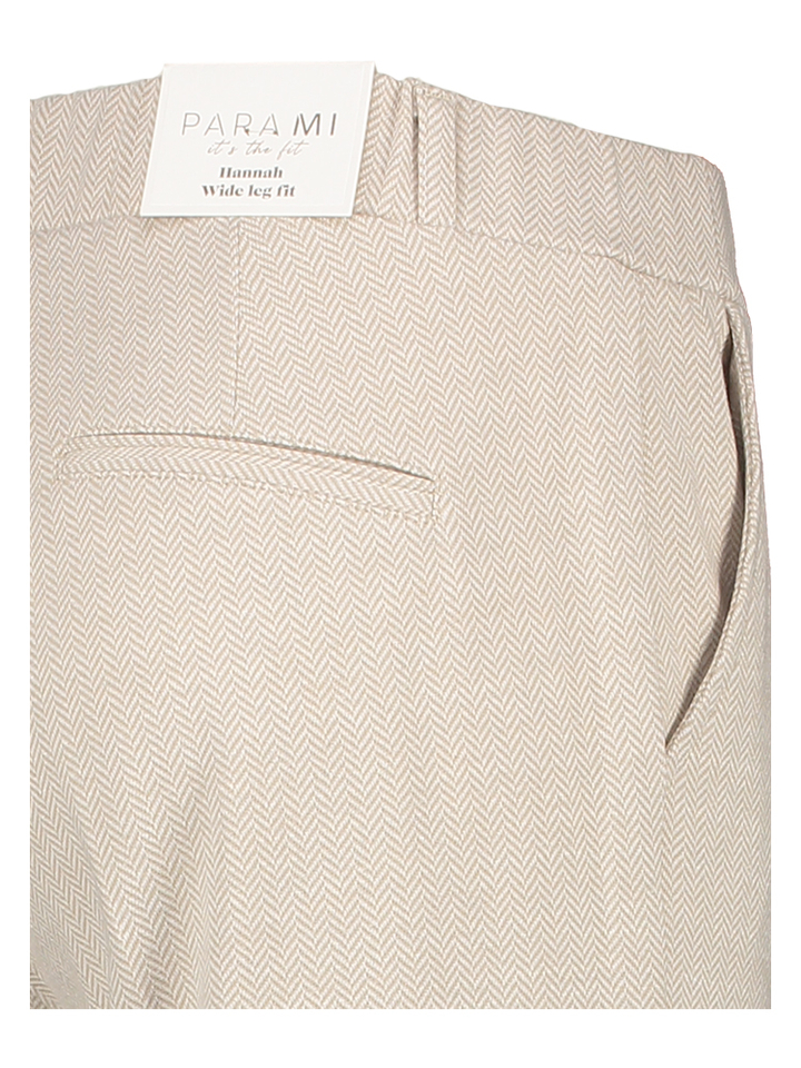 Beige broek met fijn patroon Hannah Para Mi 