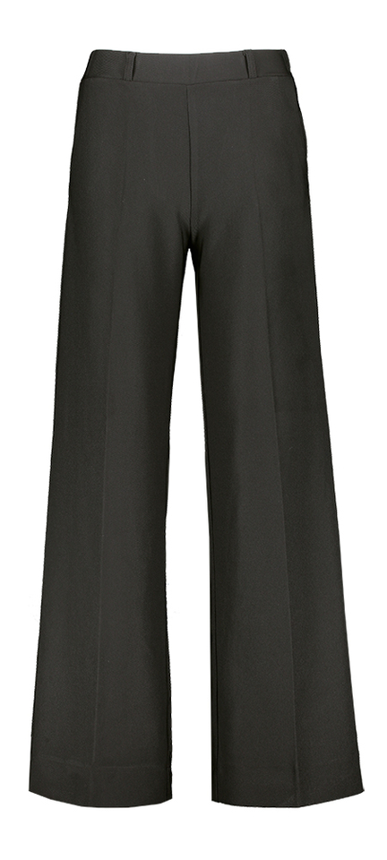 Zwarte lange broek met licht motief Mira Twill Para Mi