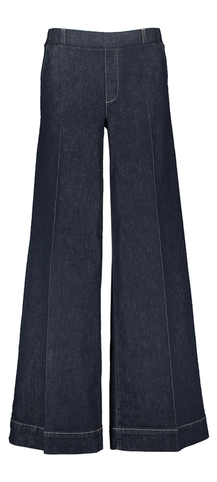 Donkerblauwe wijde jeans met hoge taille en elastiek Lizzy Para Mi