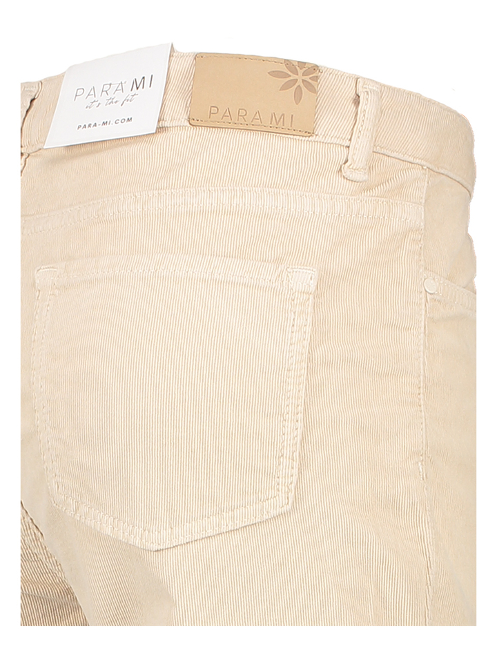Beige flare fit broek in corduroy Jade Ribcord