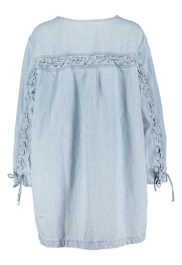 Lichtblauwe jeansjurk met veter detail achteraan Anna Les Soeurs 