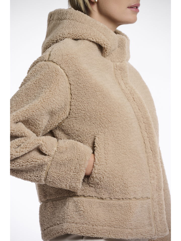 Beige teddy jas Felicia Rino Pelle