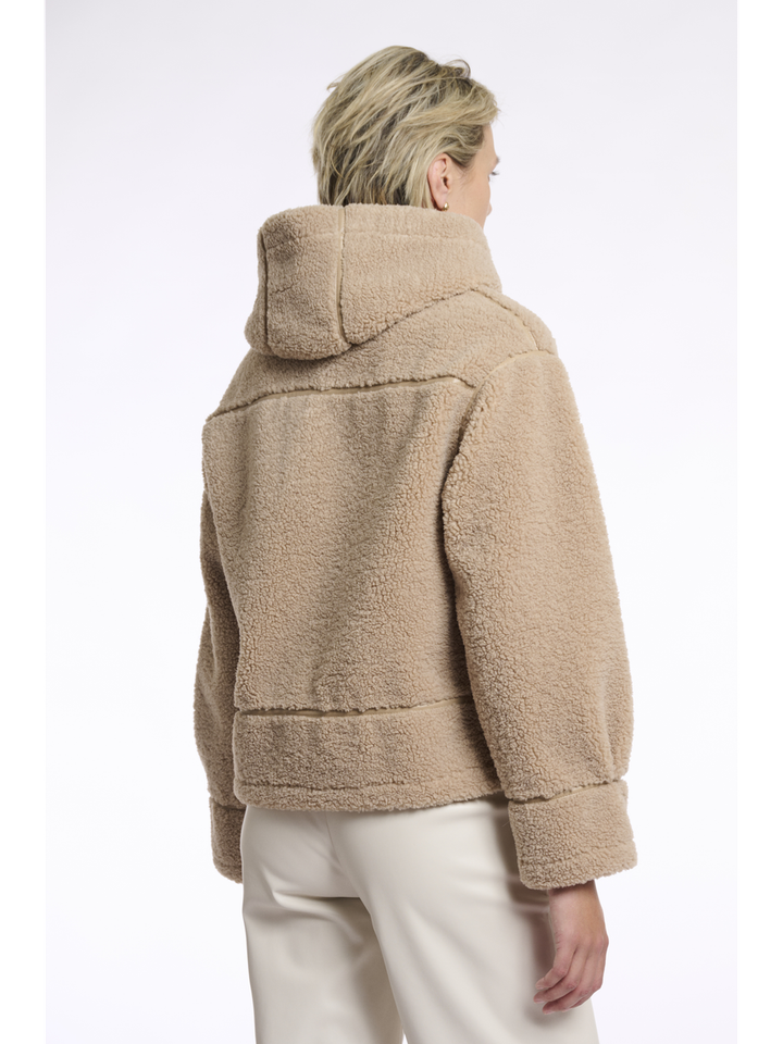 Beige teddy jas Felicia Rino Pelle