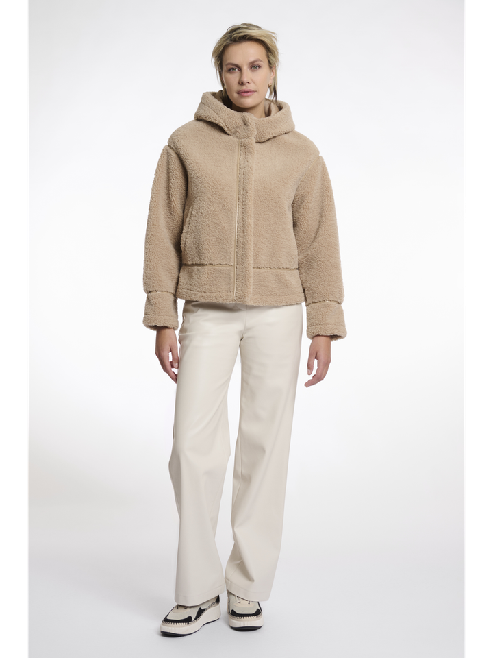 Beige teddy jas Felicia Rino Pelle