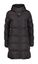 Zwarte padded lange jas met kap Jade Rino Pelle