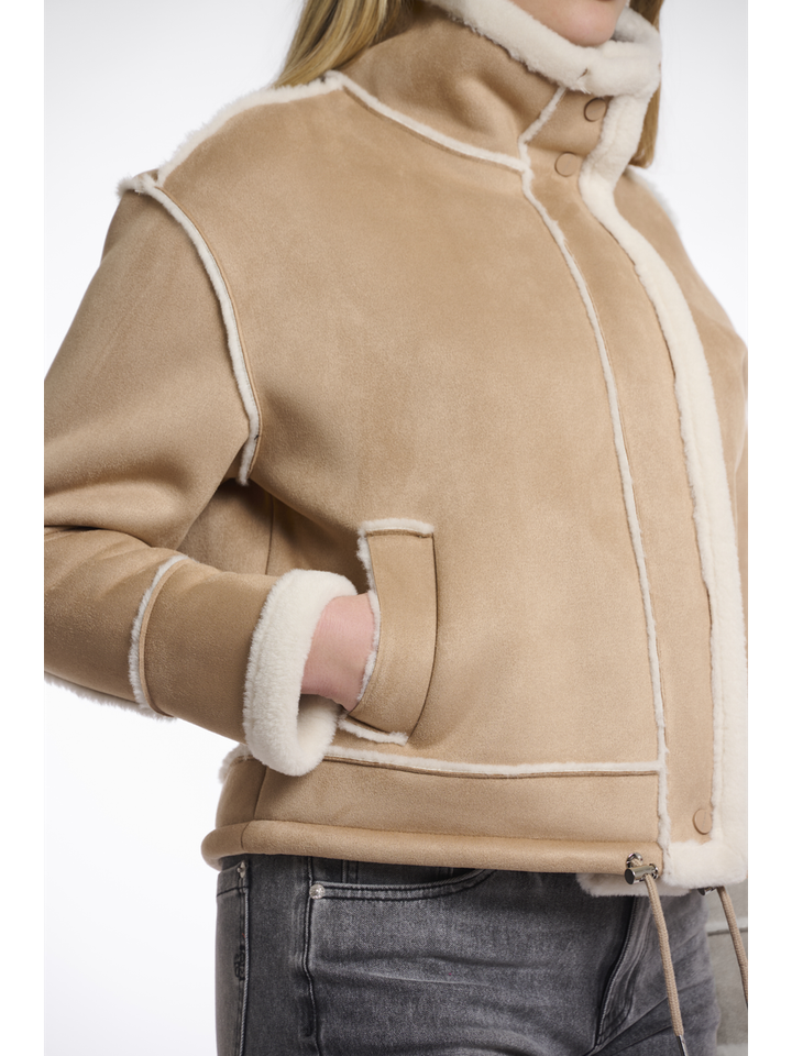 Beige jas Beck Rino Pelle