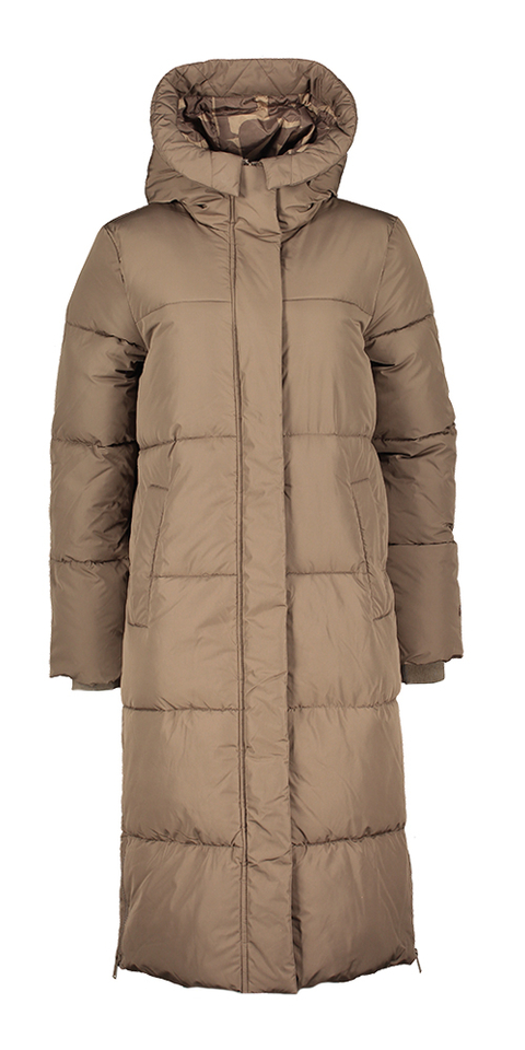 Bruine lange jas Tessa Rino Pelle