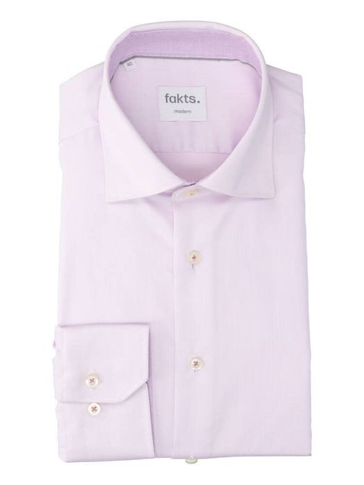 Lila faux katoenen hemd (regular fit) met details en lange mouwen Fakts