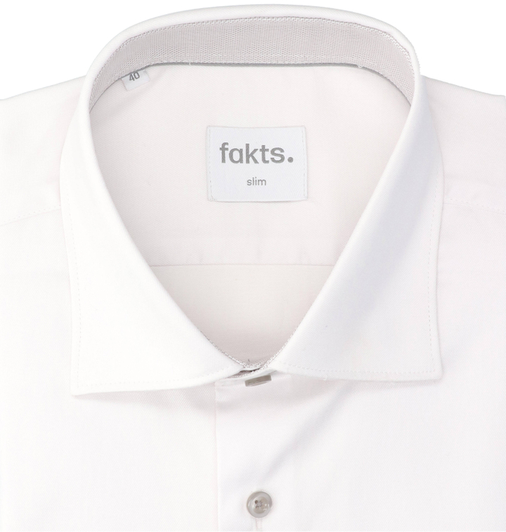 Wit katoenen hemd (modern fit) met lange mouwen Fakts