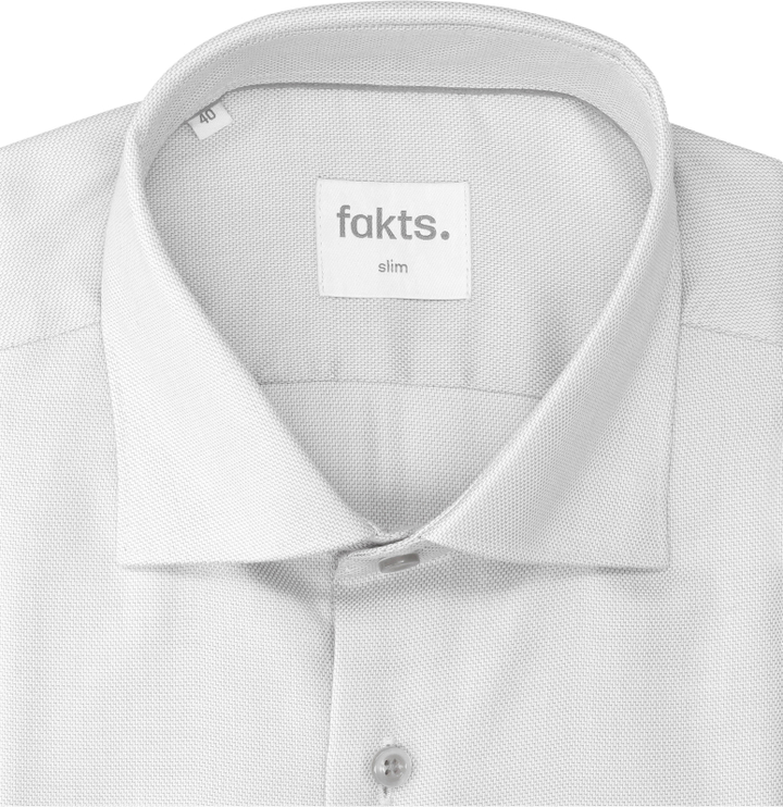 Grijs katoenen hemd ( slim fit) met lange mouwen Fakts